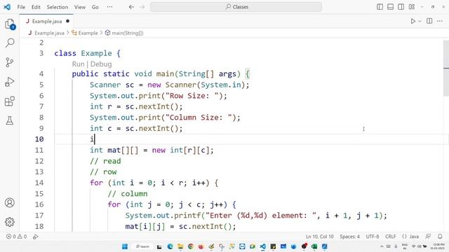 Multi-dimensional arrays in Java (Core Java Class 13)