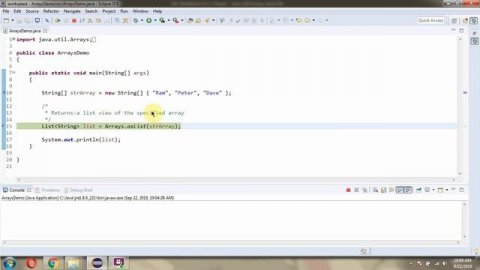 How to use asList(T... a) method of Java.util.Arrays Class?