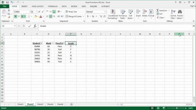 Excel Functions Pt. 2