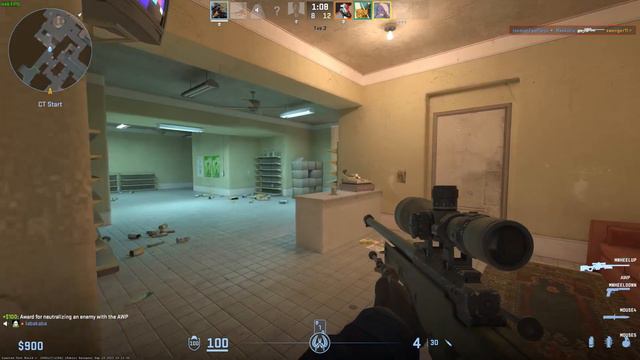 Counter Strike 2 AWP SNIPING /RTX 4080 gameplay