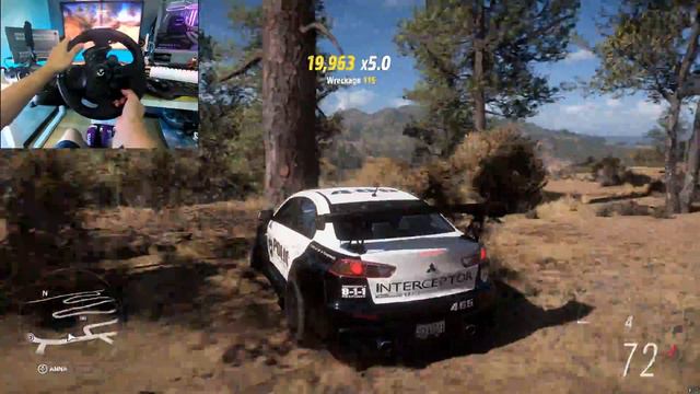 Mitsubishi Lancer Evo X Police Interceptor Drift - Forza horizon 5 Logitech g923 Gameplay [4K]