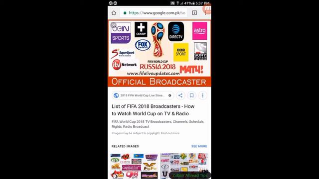 FIFA world cup 2018 Live Telecast | Broadcast Channels