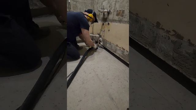 Шлифовка бетона без пыли.
