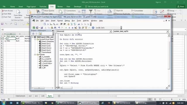 VBA and SQL Server - Update or change existing data in SQL Server Database using VBA. Part-09