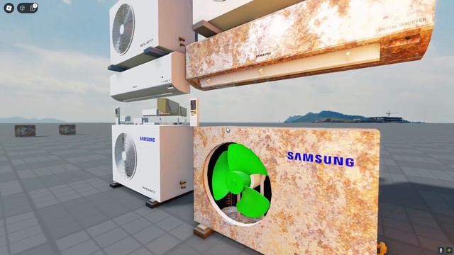 1 Unit Air Conditioner Testing Panasonic Burned Roblox