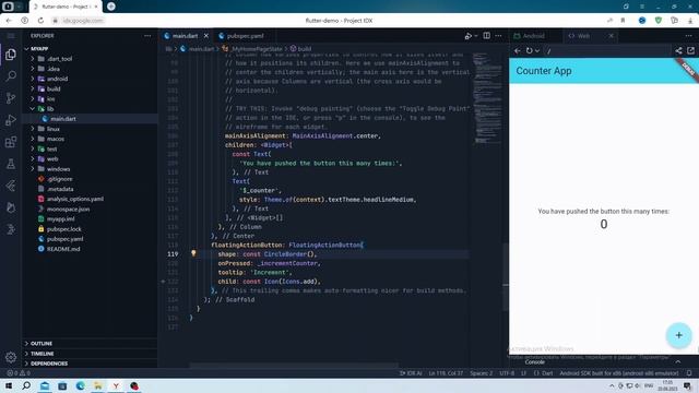 Google Project IDX. Новая IDE от Google для Flutter и Web разработчиков
