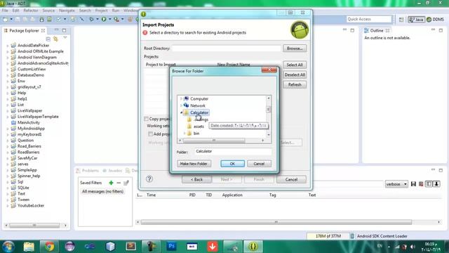 import folder to eclipse