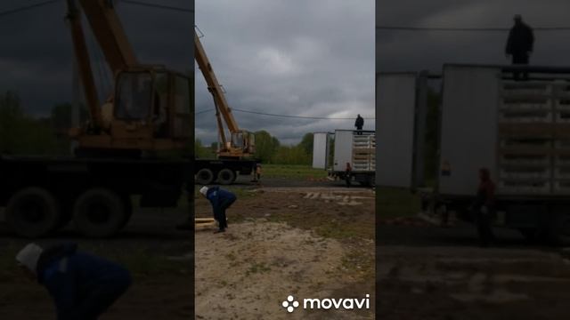 Разгрузка блоков Теколит #теколит