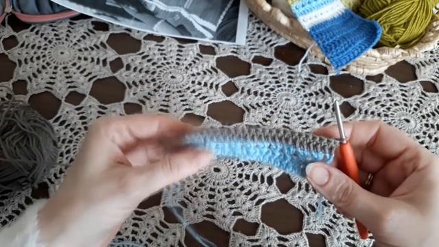 Жакет крючком (из остатков пряжи). Часть1.