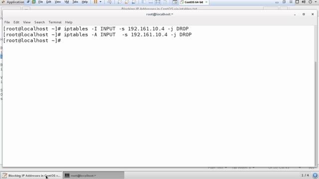 How to Blocking IP Addresses in CentOS via iptable