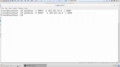 How to Blocking IP Addresses in CentOS via iptable