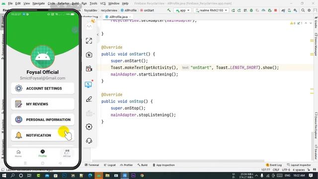 Using context in a fragment | Android Studio
