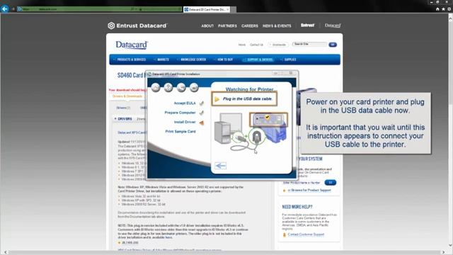 Installing the Printer Driver   SD and CD Series Card Printers