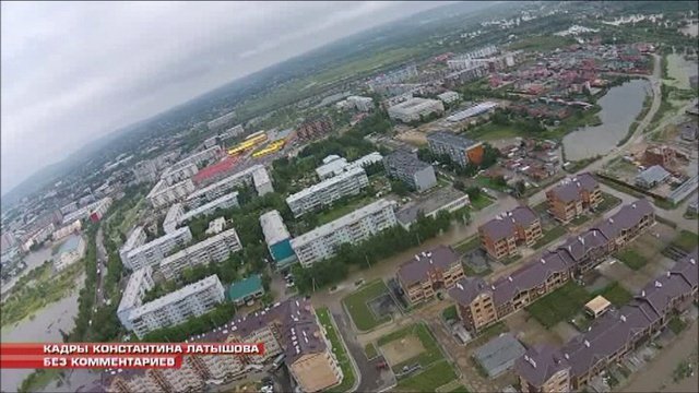 Съемки с воздуха Затопленный Уссурийск район Междуречье