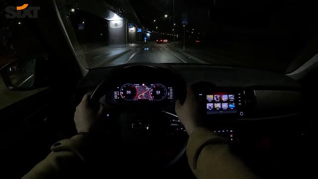 2023 Skoda Kodiaq 2.0 TDI | Night POV Test Drive | 4K HDR rainy night