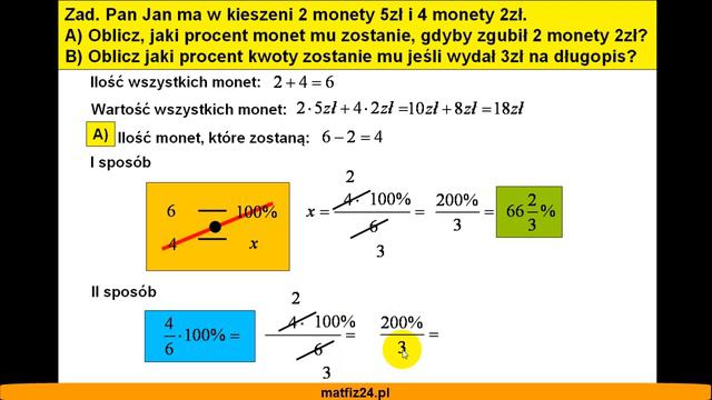 Jakim procentem jednej liczby jest druga liczba - Przykład - Matfiz24.pl