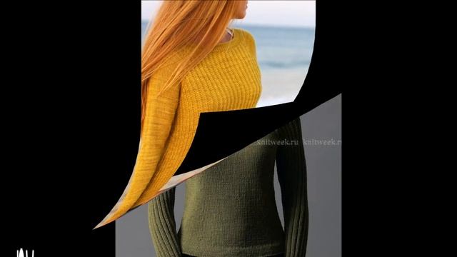 Женский Пуловер Спицами - реглан сверху - 2019 / Women's Pullover