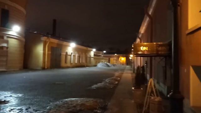 Питер. Петропавловская крепость ночью.