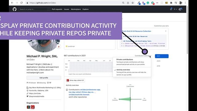 Two GitHub Tips: Get Full Dark Green Contributions and Make Private Contribution Activity Visible