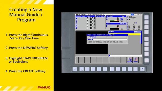 MANUAL GUIDE i - Creating a Program