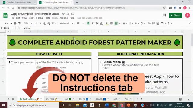 Forest App - How to make patterns