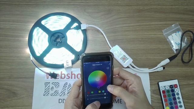 Eachen Smart WiFi RGB 5050 Led Lights Strip 16.4Ft Dancing With Music Using (Tuya Smart Life App)