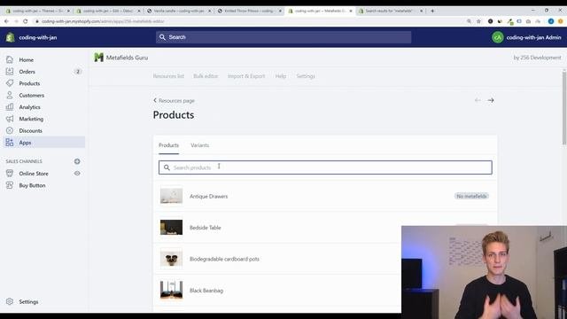 How to use Shopify Metafields custom fields