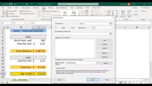 Using Solver in Excel -MS Excel தமிழ்(Tamil) Learning Tutorial