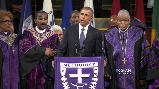 President Obama sings Amazing Grace (C-SPAN)
