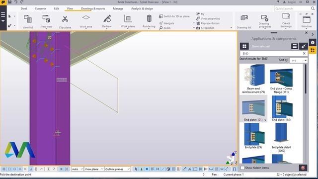 How To Create Spiral Staircase In Tekla Structures