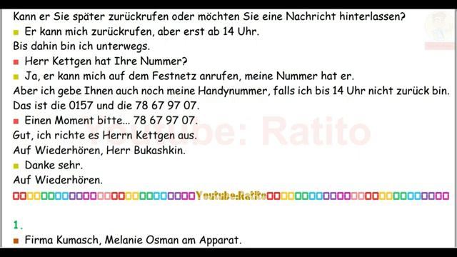 A2 Deutsch Hören Lernen 2.21