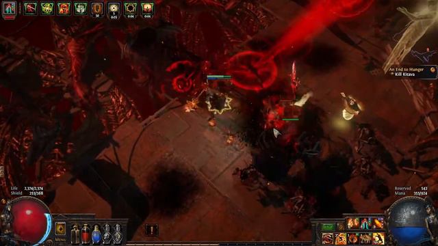 Path of Exile Act 10 Kitava fight with no ascendency marauder-Expedition league