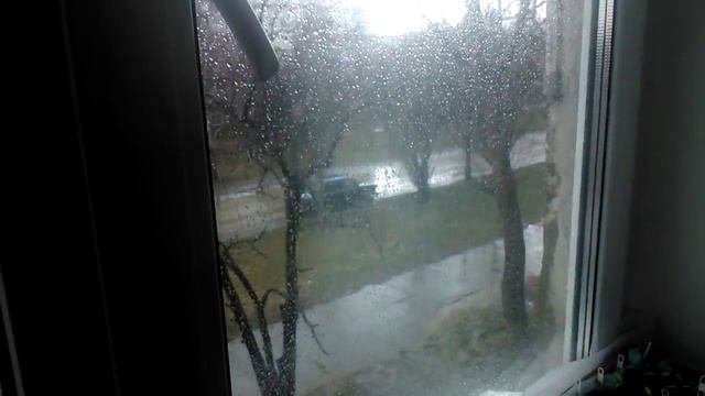 Страшный ливень и ураган в городе Волжском