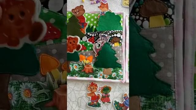 Развивающая мягкая книжка для детей от 1 года из ткани и фетра