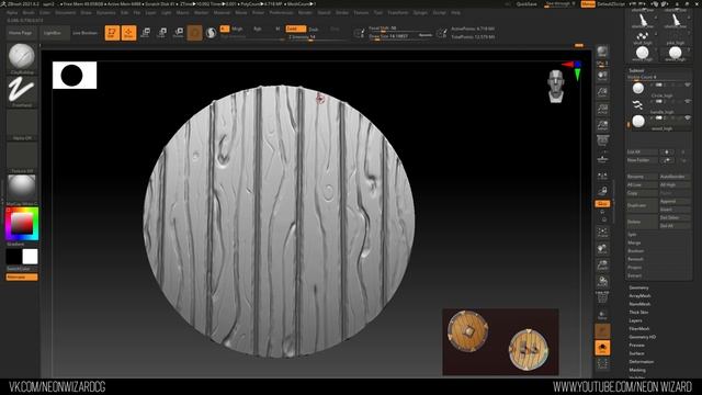 Уроки 3д для начинающих. Создание стилизованного щита в Blender, Zbrush и Substance painter. 4 част