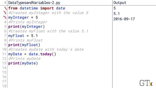 Data Types and Variables (2.1.2.2)