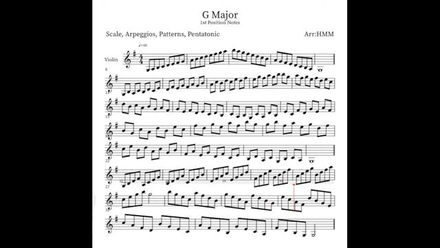 Learn To Play In G Major | Beginner Violin Etude