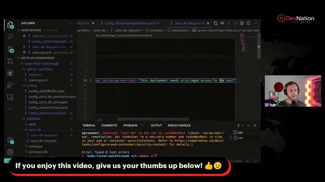 Kubernetes configuration and security policies with KubeLinter | DevNation Tech Talk