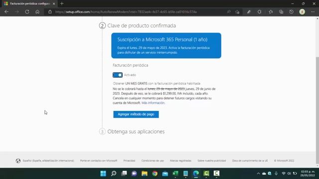 activar office 365 personal de suscripción anual