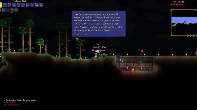 Terraria Second recap + fight w/ first mini boss (#2)