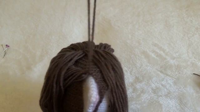Вяжем парик для кошечки Анжелы, часть 3: крепим волосы ?