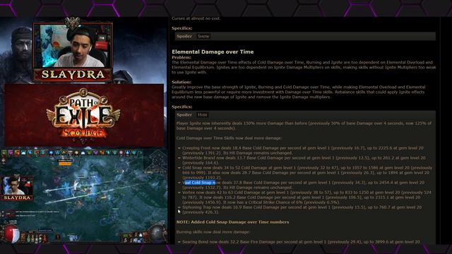 Path of Exile 3.16 Scourge Balance Patch Notes Auras, Curses and Elemental Damage Over Time (Part 3