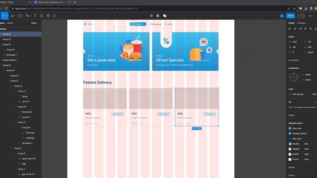 Figma Speed Art - Food Delivery Website Design