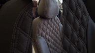 Чехлы алькантара Hyundai Solaris - шоколадные