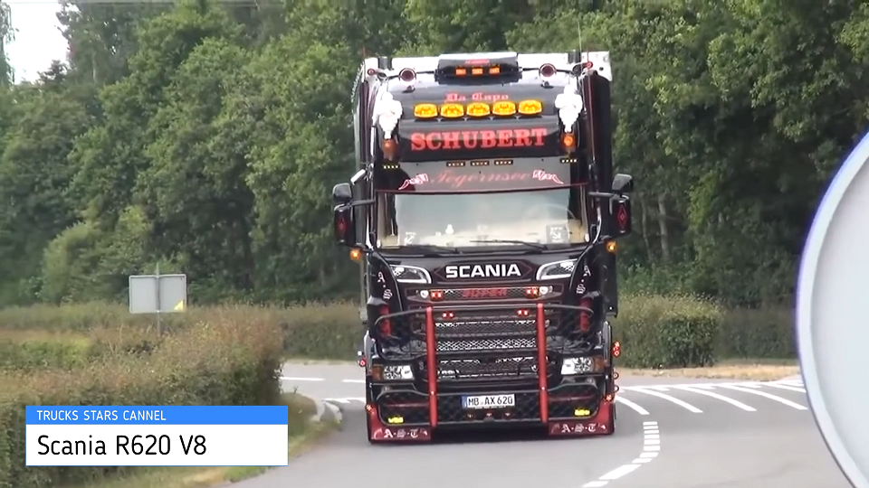 Scania R620 V8 Powe, хороший звук.