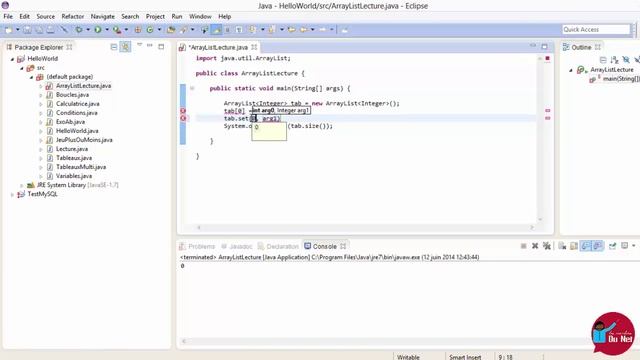 PROGRAMMER EN JAVA (Débutant) - 58 - Méthodes classiques des ArrayList