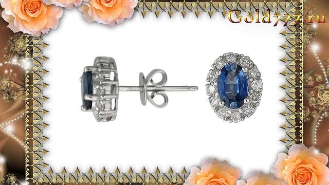 Серьги белое золото 585 пробы. Ж6С622686