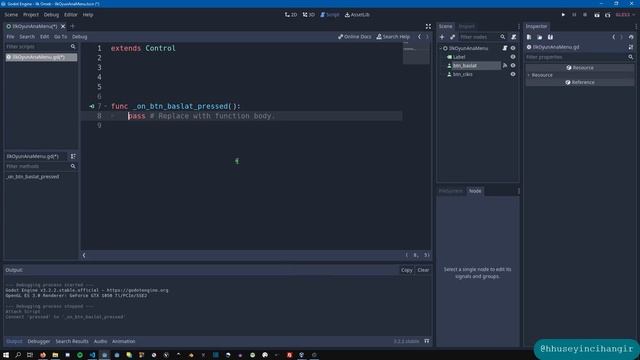 #03 - Godot Engine İlk Örnek (Sahne Geçişleri, Oyunu Kapatma)