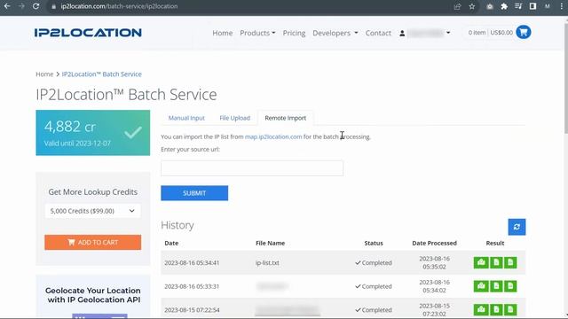 How to use IP2Location Batch Service