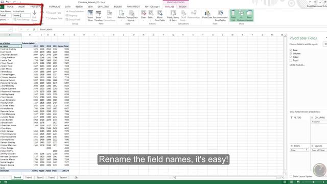 Consolidate multiple excel sheets into one Pivot Table - EXTENDED version